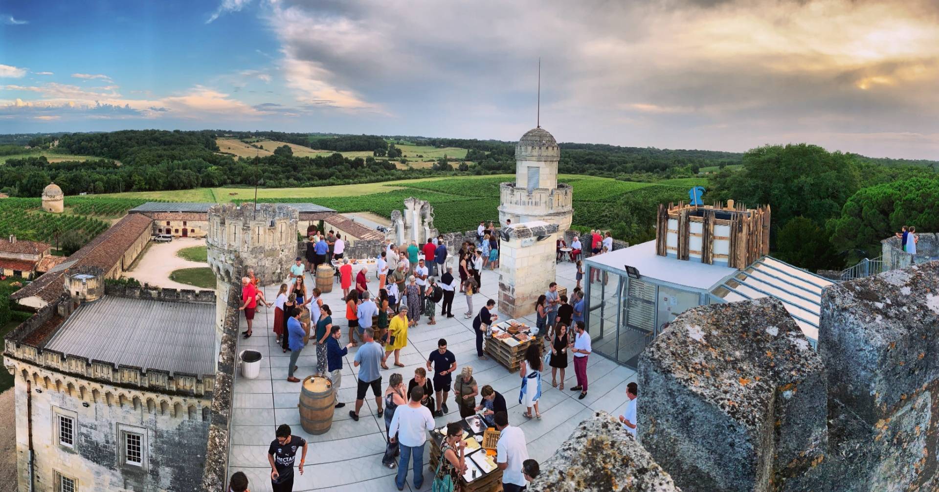 Visit and tasting on a 14th century castle rooftop